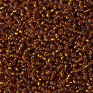 Miyuki seed beads 15/0 - Silverlined dark topaz 15-5